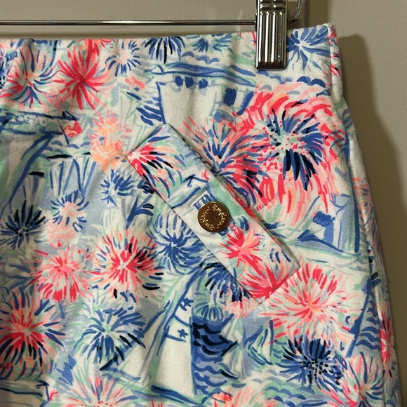 Lilly Pulitzer Madison Skort Sea To Shining Sea Patriotic Fireworks Sz XS - Picture 2 of 11